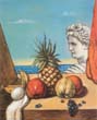 De Chirico - frutta con busto di apollo 1973