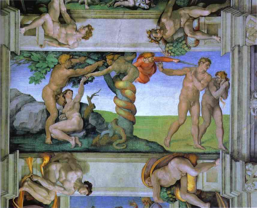 Michelangelo - The Fall of Man and the Expulsion from the Garden of Eden