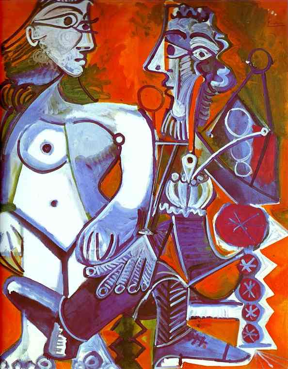 Pablo Picasso - Female Nude and Smoker