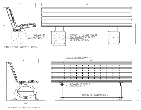 Panchina Dwg panchine 2d Panchina Dwg panchine 2d