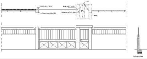 Progetto cancello scorrevole dwg