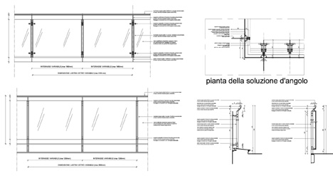 Pareti vetrate esterne dwg