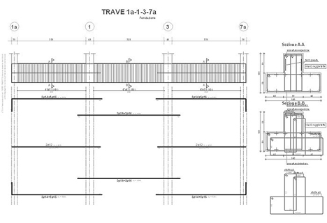 Armatura fondazione platea dwg