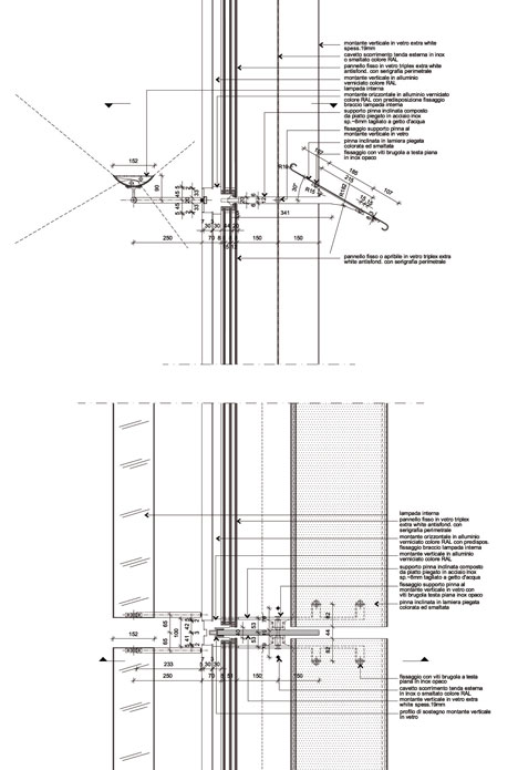 Facciate continue in vetro dwg