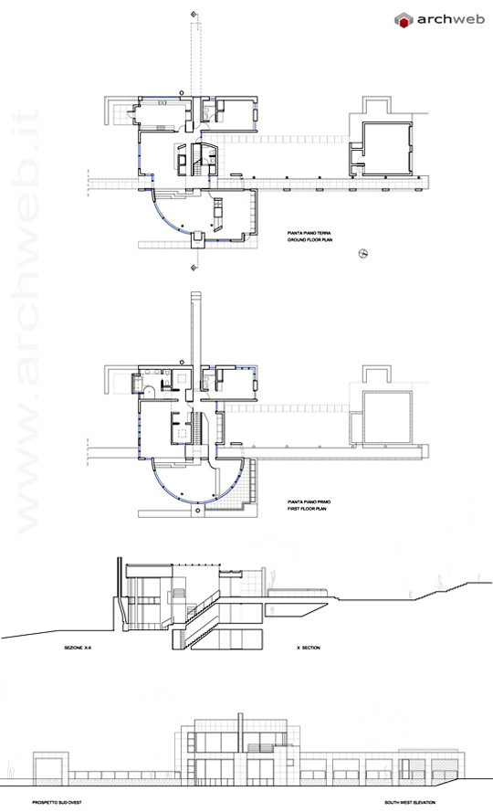 Richard Meier Grotta House 2D Dwg Richard Meier Grotta House 2D Dwg
