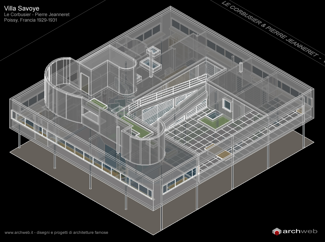 villa savoye autocad dwg
