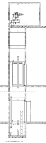 Ascensore dwg sezione verticale