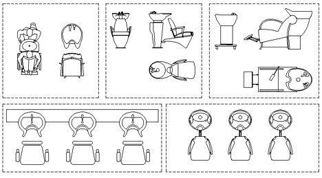 Parrucchiere dwg - hairdresser drawings