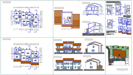 Prospetti case a schiera