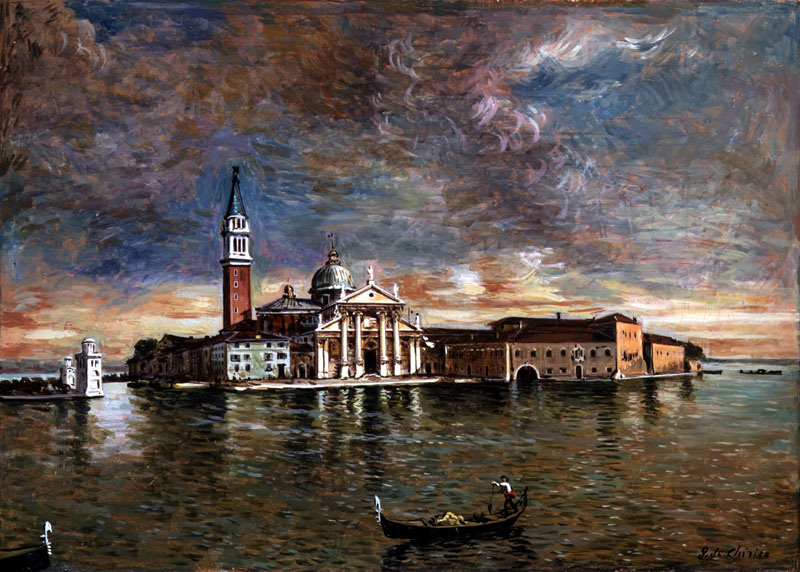 De Chirico - Venezia, Isola di San Giorgio 1955