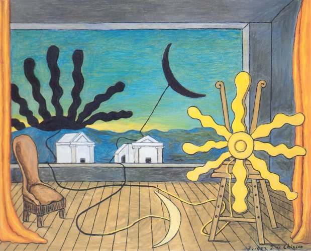 De Chirico - sole su cavalleto 1963