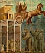 Giotto - Legend of St Francis - [08] - Vision of the Flaming Chariot