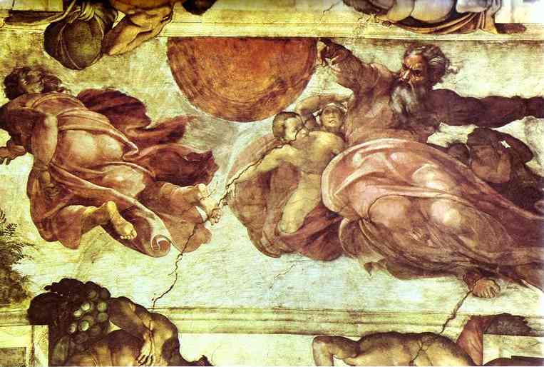 Michelangelo - The Creation of the Sun and Moon