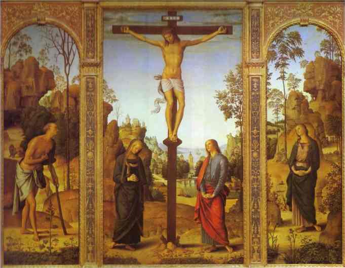 Pietro Perugino - The Crucifixion with the Virgin, St. John, St. Jerome and St. Mary Magdalene