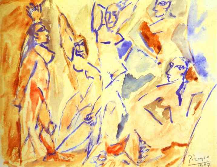 Pablo Picasso - Sketch for The Demoiselles d'Avignon