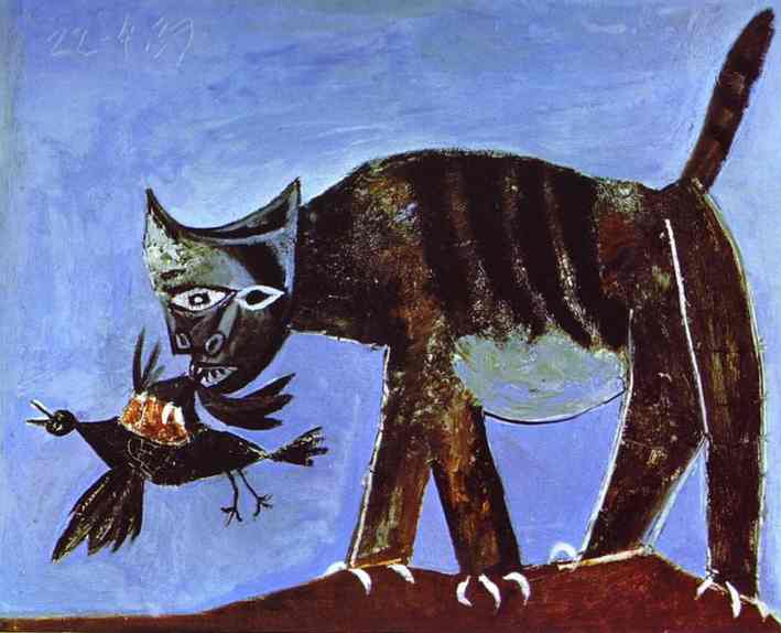 Pablo Picasso - Wounded Bird and Cat