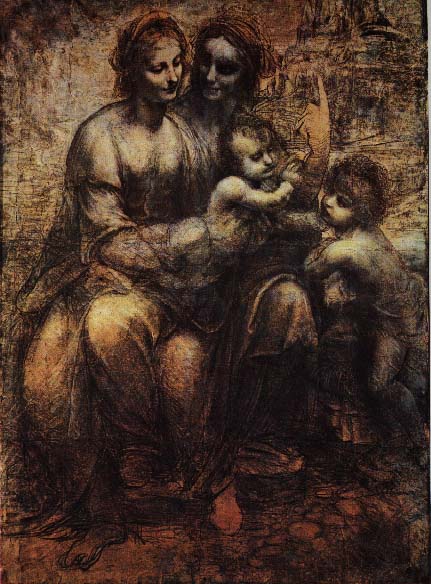 Leonardo - St Anne with Mary and St John