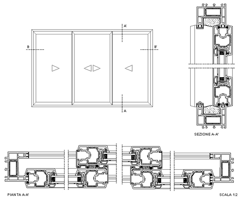 Finestre scorrevoli dwg Finestre scorrevoli dimensioni