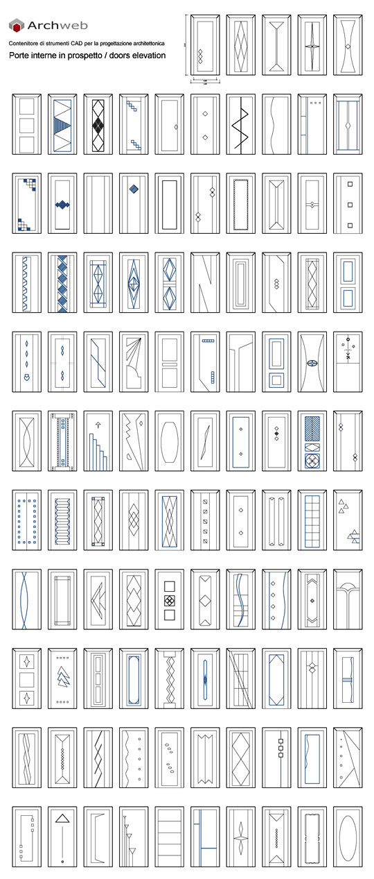 Doors Elevation Drawings