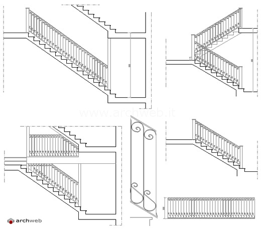 Ringhiere Scale Dwg