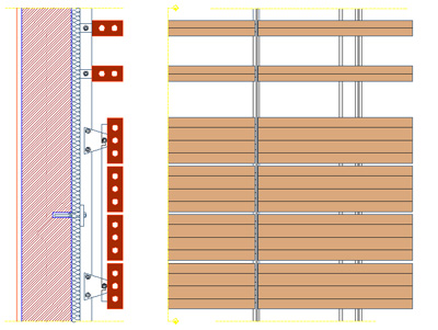 Rivestimenti facciate con pannelli in cotto Parete ventilata legno