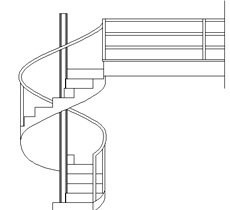 Scale circolari 2d Disegno scala a chiocciola