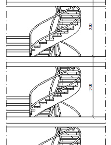Scale circolari 2d Disegno scala a chiocciola