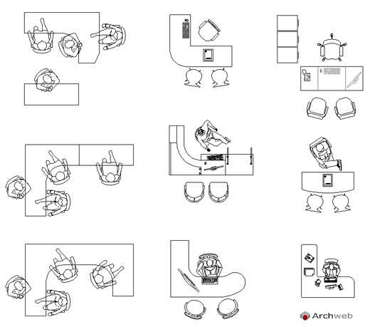 Drawings Of Office Desks