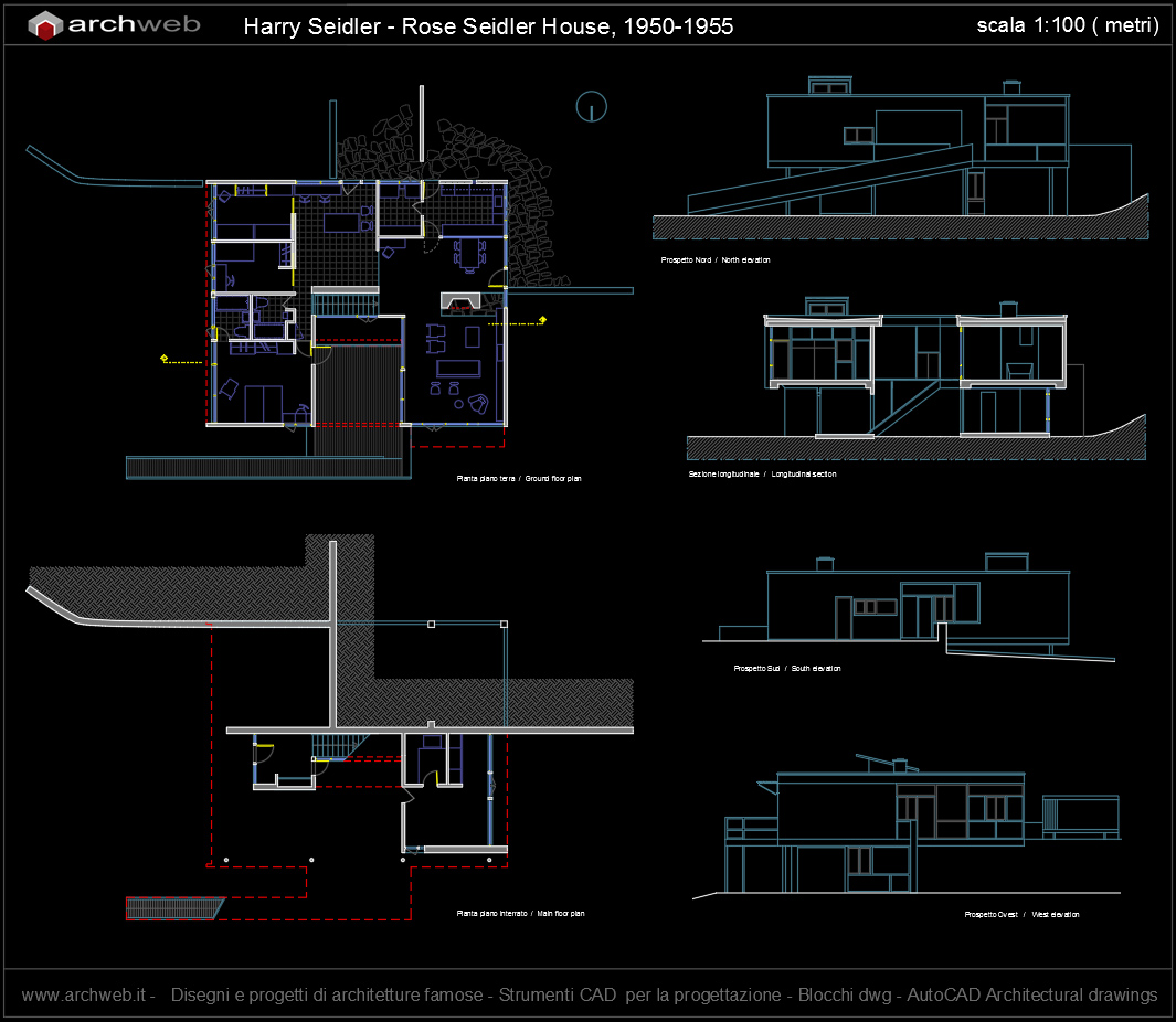 Rose Seidler House AutoCAD Plan