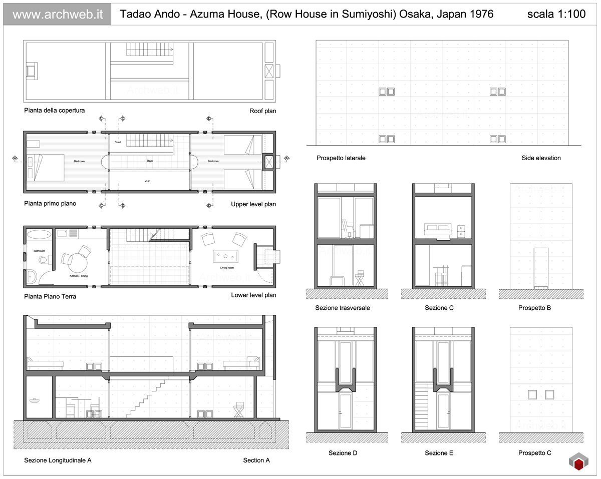 Azuma House drawings plan