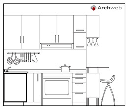 Cucine Prospetti E Sezioni Kitchen Elevation