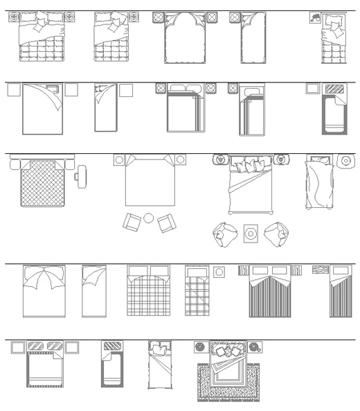 Arredi per camere da letto dwg Progetto camera da letto