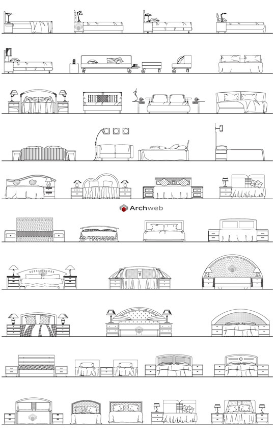 Drawings Of Beds Beds Design Elevations