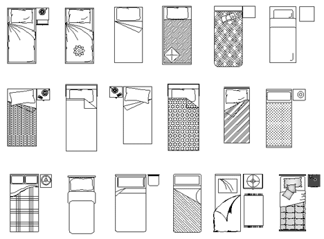 Letto Singolo 2d Bed Drawings Bunk Dwg