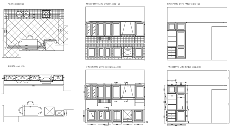 Cucine 2d disegni di cucine in dwg (2) Progettare cucina in 3d
