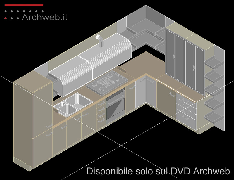 Cucine 3d kitchen dwg Progettare cucina in 3d