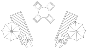 Ombrelloni 2d Disegni Dwg