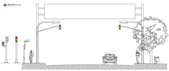 Sezioni Stradali Urban Section Guard Rail Dwg