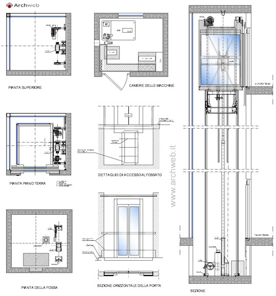 Ascensore Panoramico Autocad Dwg