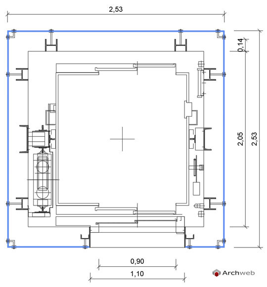 Ascensore Panoramico Autocad Dwg