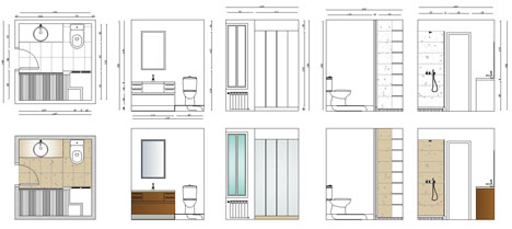 Bagni Completi Progetti Di Bagni Cad Dwg