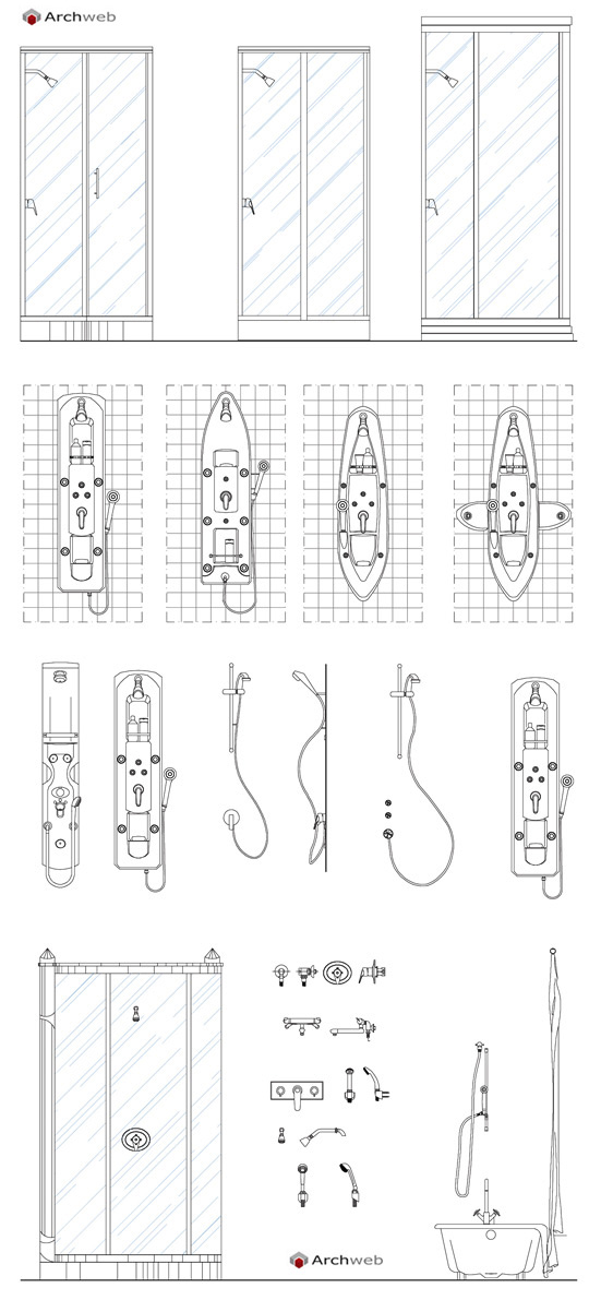 Cabine Doccia E Accessori Dwg