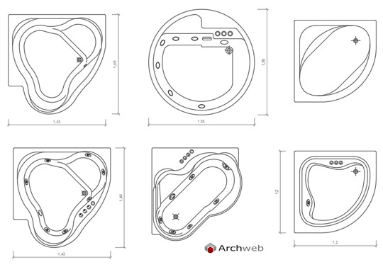 Vasche Ad Angolo Cad Dwg