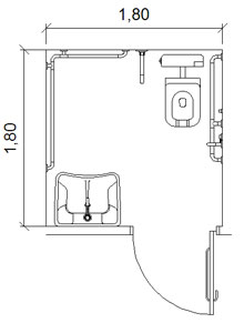 Bagni per persone disabilii accessibilità dwg Disegni di bagni