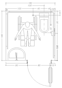 Bagni per persone disabilii accessibilità dwg Disegni di bagni