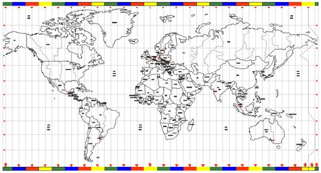 GeoMetro Mappa del mondo di grandi dimensioni in italiano con