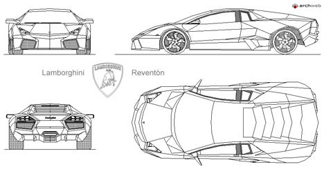 Чертежи ламборгини из бумаги