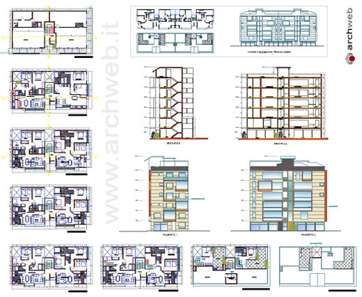 Palazzina Residenziale Dwg