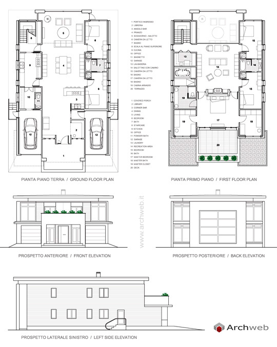 Schema Progetto Villa Su 2 Livelli