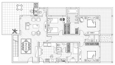 Ville residenziali dwg progetti ville houses dwg Progetti villette unifamiliari